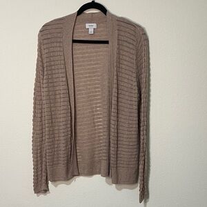Old Navy Light Brown Open-Front Cardigan Sweater Long Sleeve Lightweight Large